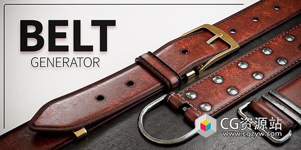 Blender皮带腰带生成器资产预设 Belt Generator