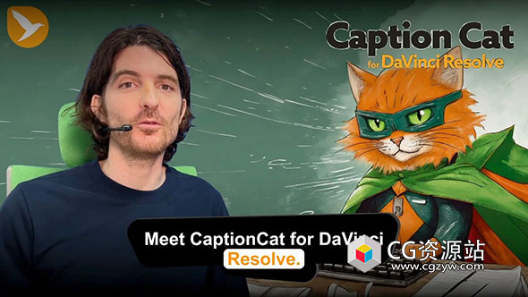 达芬奇插件对白字幕动画 Caption Cat V1.2.003 for DaVinci Resolve
