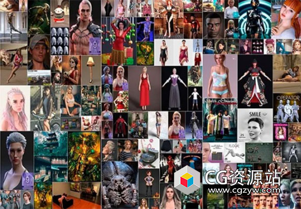 Daz 3D各类角色3D模型合集2025年度1月份