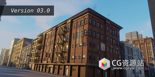 Blender程序化日夜建筑楼房资产预设 Night And Day 03.0