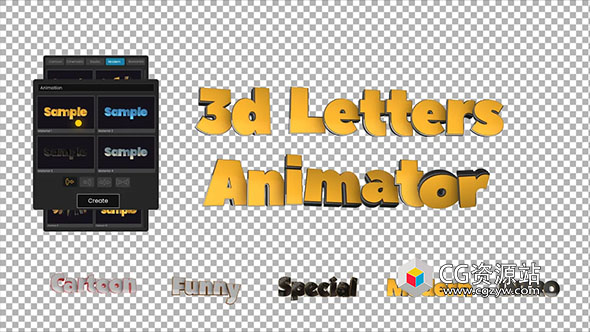 AE脚本-三维文字动画3D Letters Animator V1.0 + 使用教程