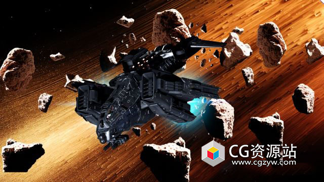 Blender/FBX太空背景视频贴图+小行星陨石3D模型 Space Textures + 3D Asteroid Models