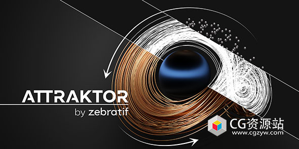 Blender动态曲线几何美学图形插件 Attraktor V1.1.0.1 Ultimate