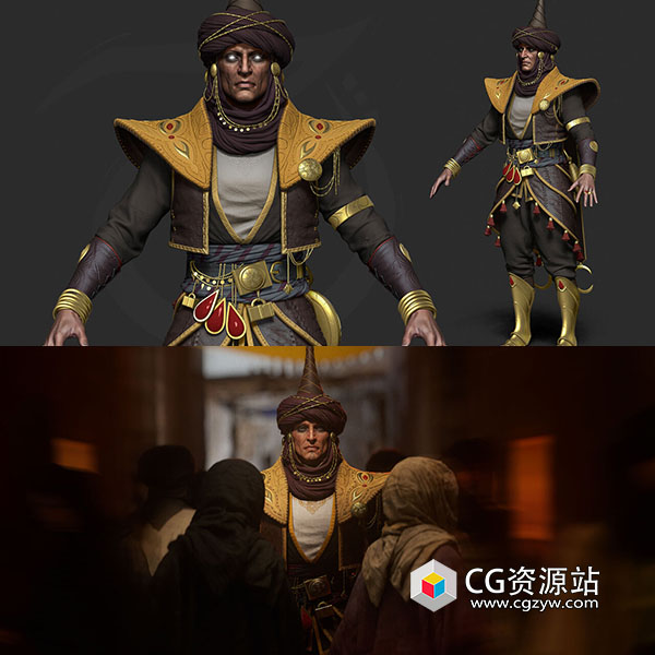 Maya+ZBrush+SP+八猴游戏人物角色建模贴图渲染教程+中英文字幕