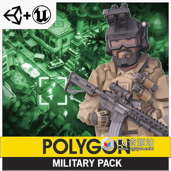 Unreal低多形军事包 POLYGON – Military Pack UE(4.22-5.1）