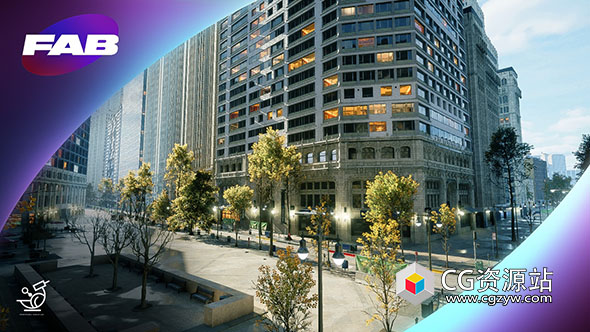 Unreal交互式程序城市生成完整工具 iPCC UE(5.1-5.5+)