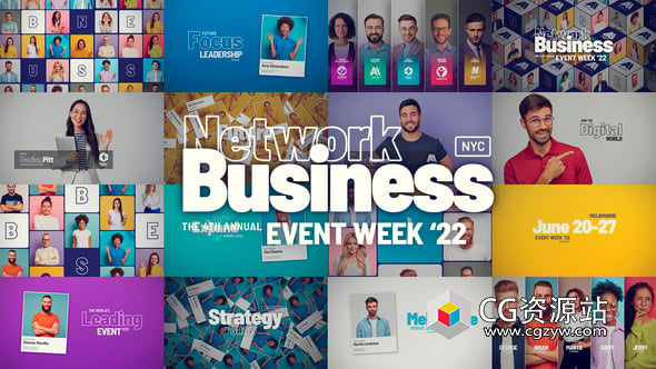 AE模板-时尚项目活动人物介绍片头 Event Promo On