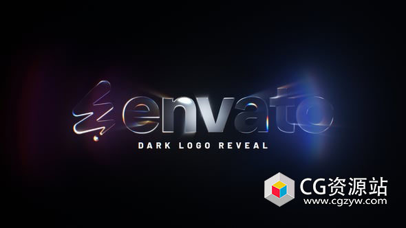 AE模板-暗黑光线扫光logo动画 Dark Logo Reveal
