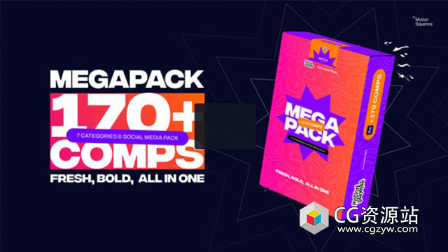 AE模板-170组现代创意图形文字标题宣传视频包装动画 Mega Pack