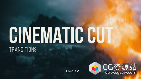 AE+达芬奇模板-震撼电影级快速漏光故障效果视频转场+音效 Cinematic Cut Transitions