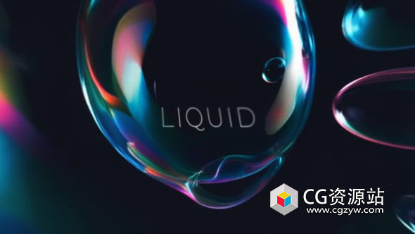 AE模板-气泡折射文字标题动画 FRESH – Abstract Text Titles