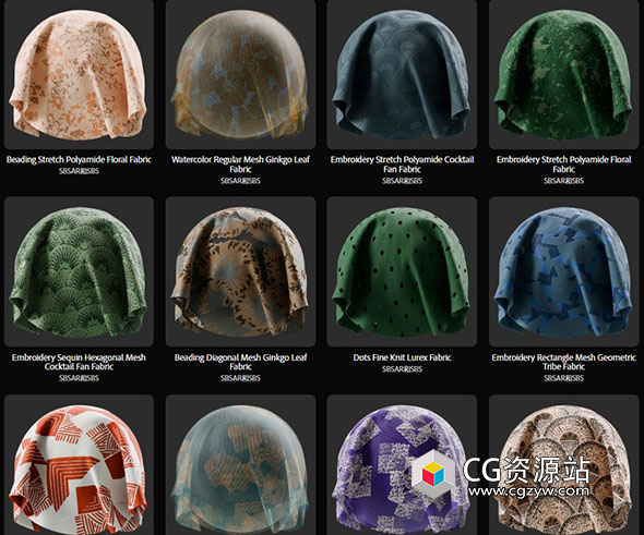 978组Substance高质量布料材质纹理预设 Fabric-图片1