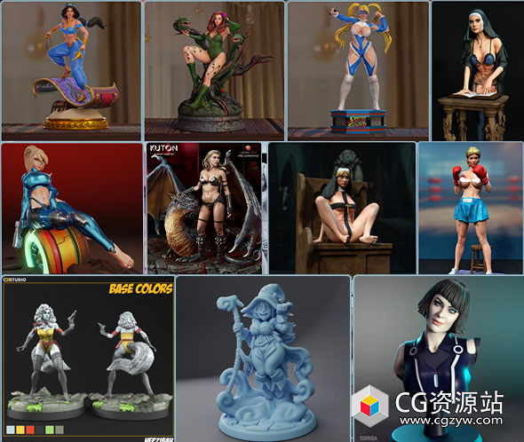 132组女性3D打印模型系列合集 v14-图片1