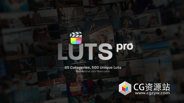 500组电影广告婚礼户外LUTs视频调色预设 LUTs Pro