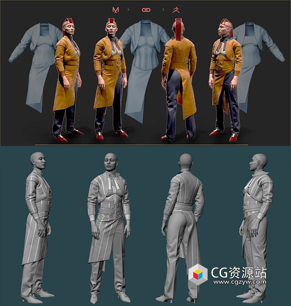 MD+ZBrush人物服装设计建模制作全流程教程+中文字幕