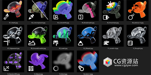 Blender高效节点组自定义创建修复着色器插件 Node-It v1.0