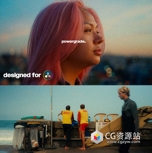 达芬奇调色节点-复古美学电影胶片模拟视频调色预设 One Click PowerGrade + LUT-图片1