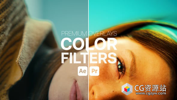 AE+PR模板-60个高级覆盖视频调色彩色滤光片效果 Premium Overlays Color Filters