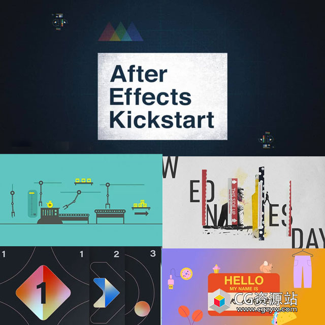 AE新手入门MG动画设计制作全面基础教程 SOM After Effects Kickstart+中英文字幕-图片1