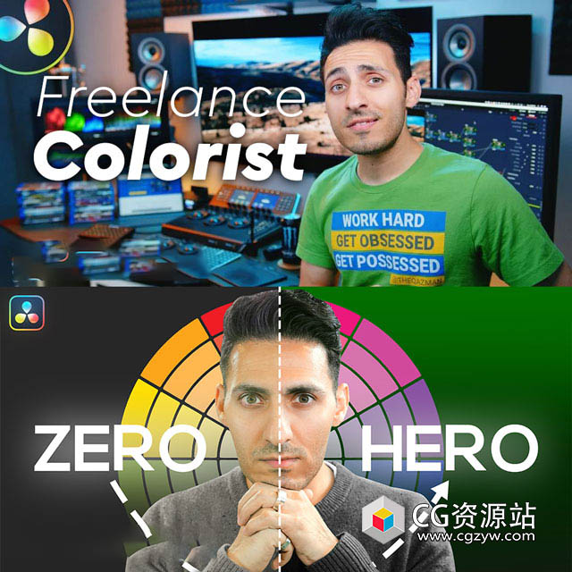 达芬奇调色基础入门到高级全面视频教程+中英文字幕