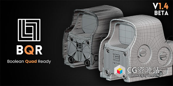 Blender硬面建模布尔四边面重拓扑插件 Bqr Boolean Quad Ready V1.6