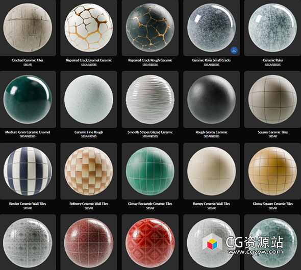 230组Substance高精度陶瓷纹理材质预设 Ceramic-图片1