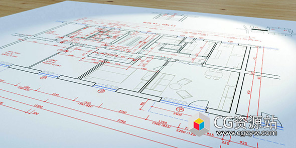 尺寸测量图纸蓝图标注Blender插件 Dimensions and Lines V1.0.9