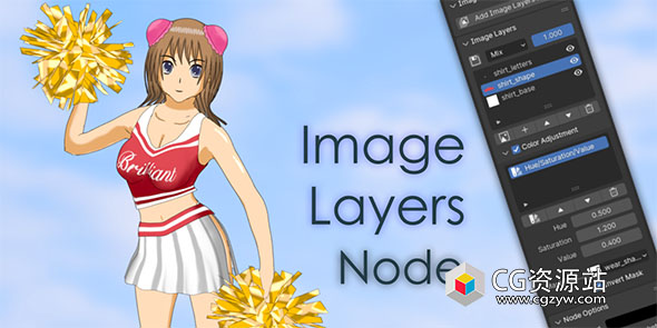 Blender动漫风格图像分层合成调整节点插件 Image Layers Node V1.3.1