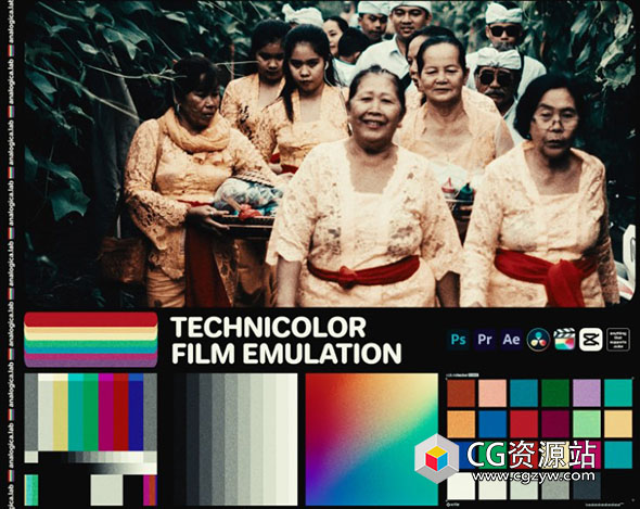复古专业电影胶片模拟LUTs调色预设 LUT TECHNICOLOR Film Emulation