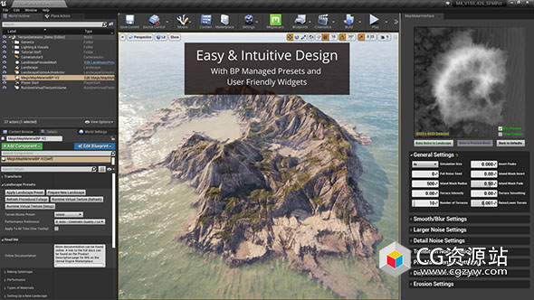 Unreal地形工具包 Magic Map Material & Maker (M4) UE5.5
