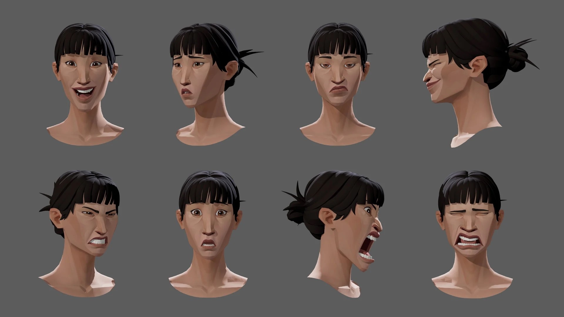 Maya角色绑定人物3D模型 Mazu – character rig for maya