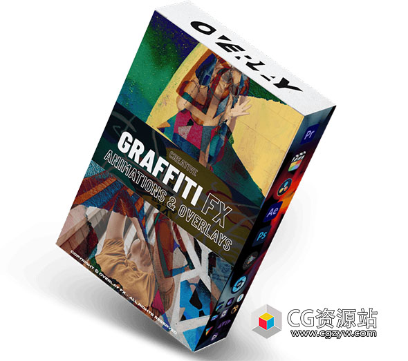 22组创意涂鸦元素转场叠加4K视频素材+音效 Creative Graffiti Animations & Overlays Pack-图片1