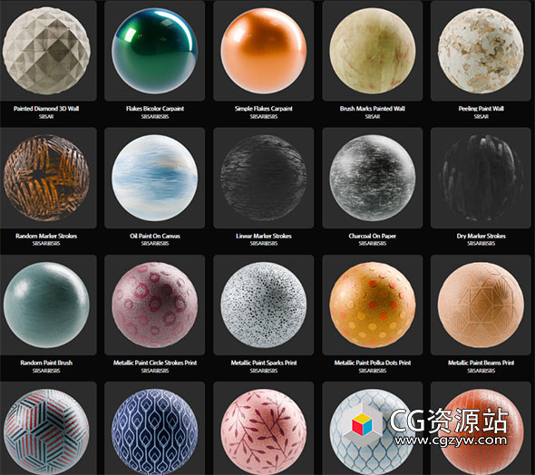 233组Substance高质量油漆金属漆涂层纹理材质预设 Paint category-图片1