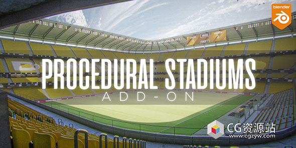 Blender程序化体育场生成器预设插件 Procedural Stadium