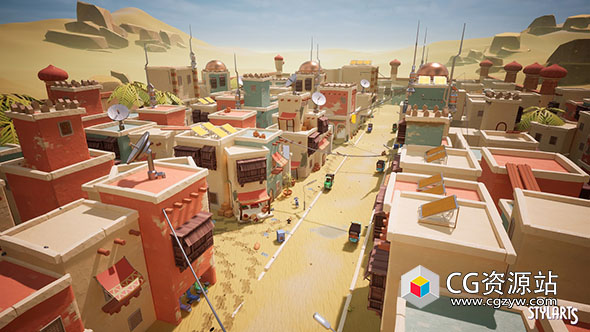 Unreal风格化印度城市游戏资产 Stylized Indian City UE4.26+