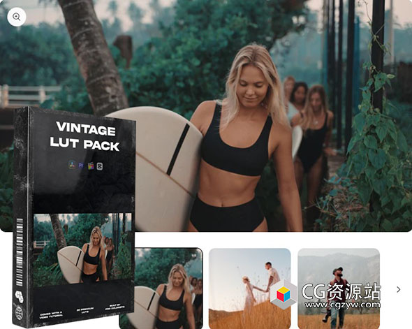 20个模拟复古外观LUTs调色预设 Vintage LUT Pack-图片1