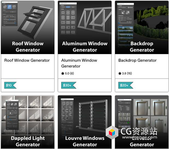 3DS MAX建筑门窗橱柜生成器插件合集 ArchVizTools Generators Collection for 3ds Max 2018-2026