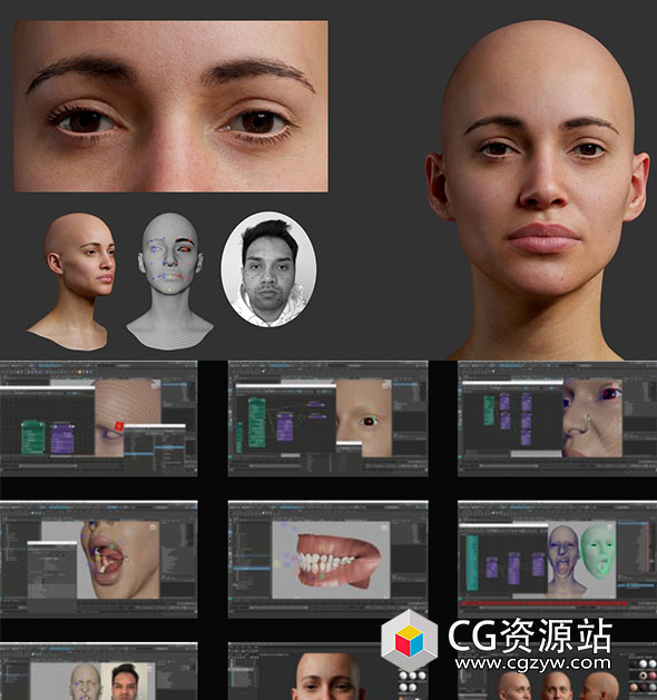 Maya面部动作捕捉绑定系统完整流程视频教程+中英文字幕