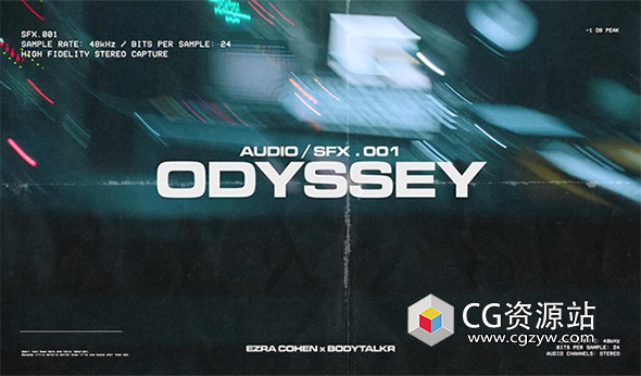 128个复古科幻老式合成器故障失真扭曲噪声转场过渡WAV无损音效 Odyssey SFX Pro