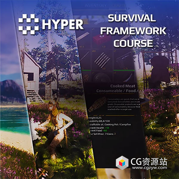 Unreal构建多人游戏生存框架UE5教程+中英文字幕