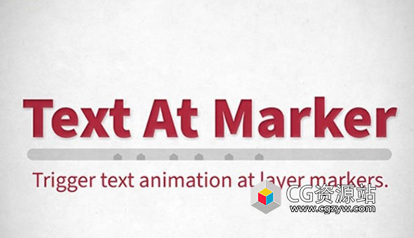 标记点触发文字动画AE脚本 Text At Marker V1.3 + 使用教程
