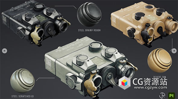 43组Substance枪支武器智能材质预设 Ultimate Gun and Weapon Smart Materials-图片1