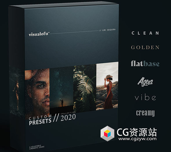 LR预设-6组可调节电影风格图片调色Lightroom预设Visualofu Custom Presets 2020-图片1