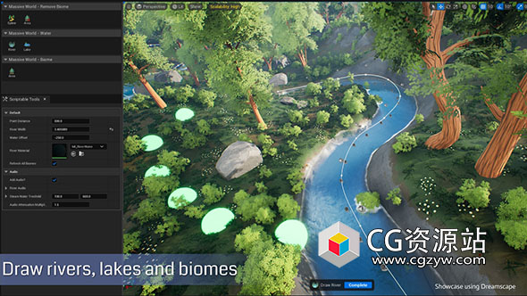 Unreal程序化景观森林生物群落生成 Massive World UE5.5