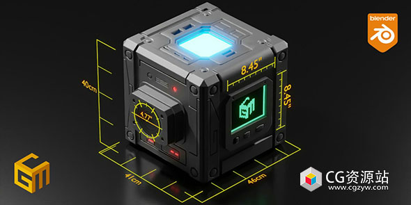 Blender模型尺寸距离3D测量工具资产预设 Geomeasure 2 v2.92+使用教程