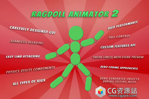 Unity人形布娃娃物理绑定 Ragdoll Animator 2 v1.0.4.0.6