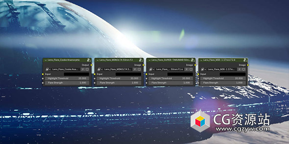 镜头耀斑光效Blender插件 Easy Lens Flares V1.2