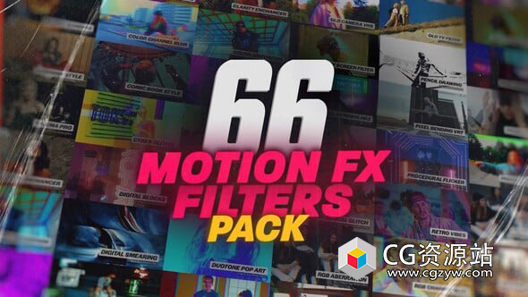 AE模板-66组视频特效滤镜叠加动画 Motion Effect Filters Pack For After Effects