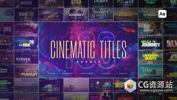 AE模板-100种动态文字开场电影感标题宣传片 100 Cinematic Titles Bundle