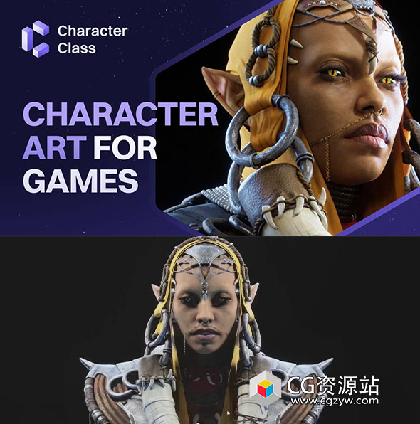 Zbrush/SP/UE游戏人物角色模型制作全流程视频教程(中英文字幕)-图片1